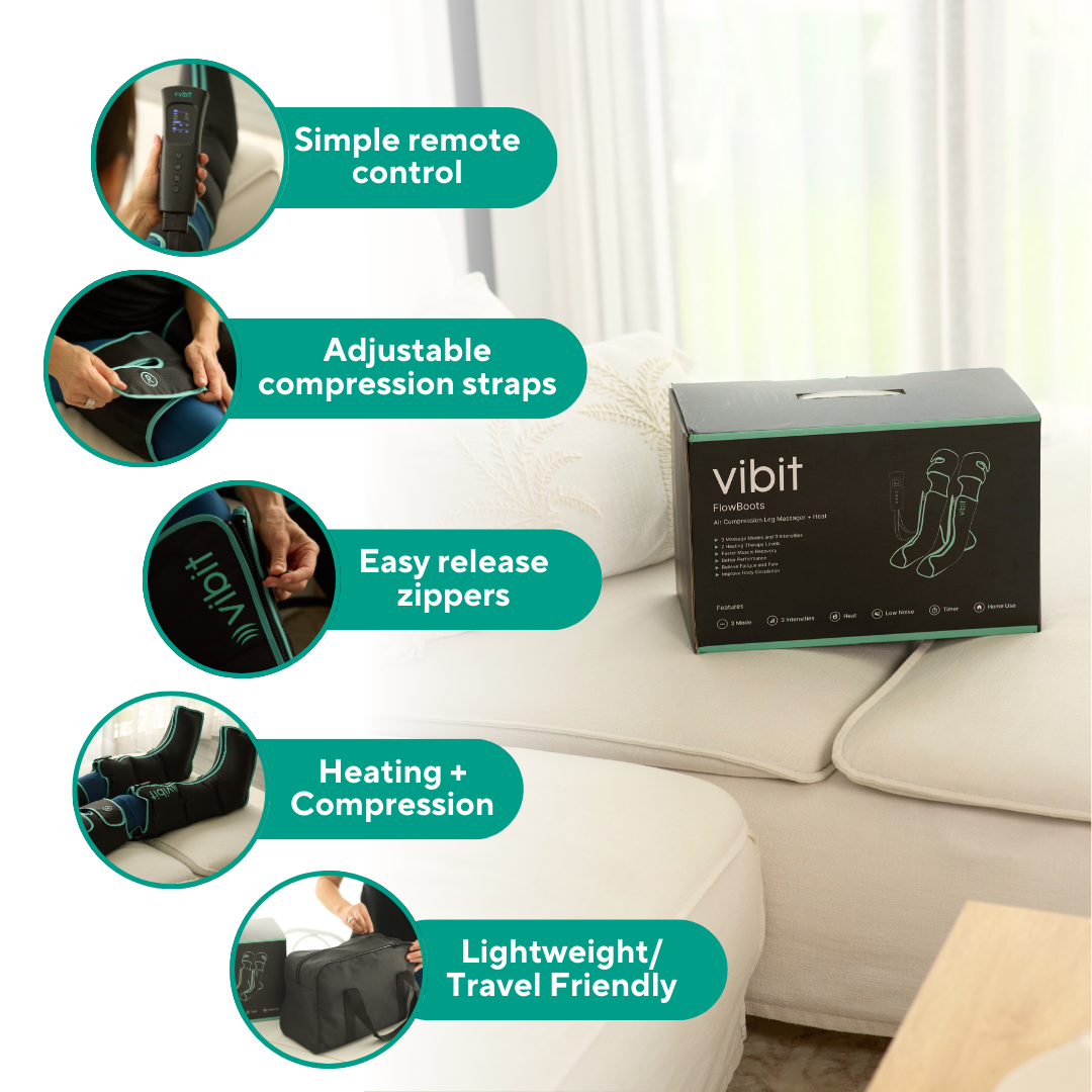 Vibit FlowBoots - Wireless Heated Compression Boots