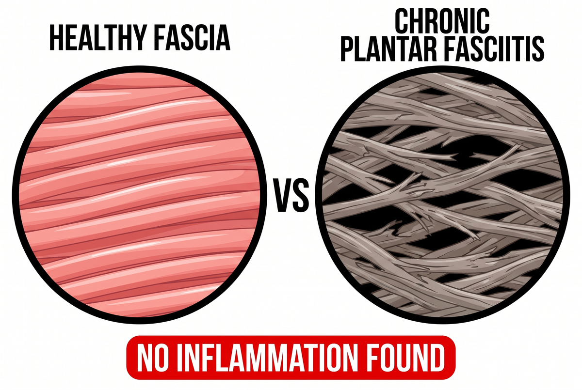 Healthy fascia vs chronic plantar fasciitis tissue: no inflammation found
